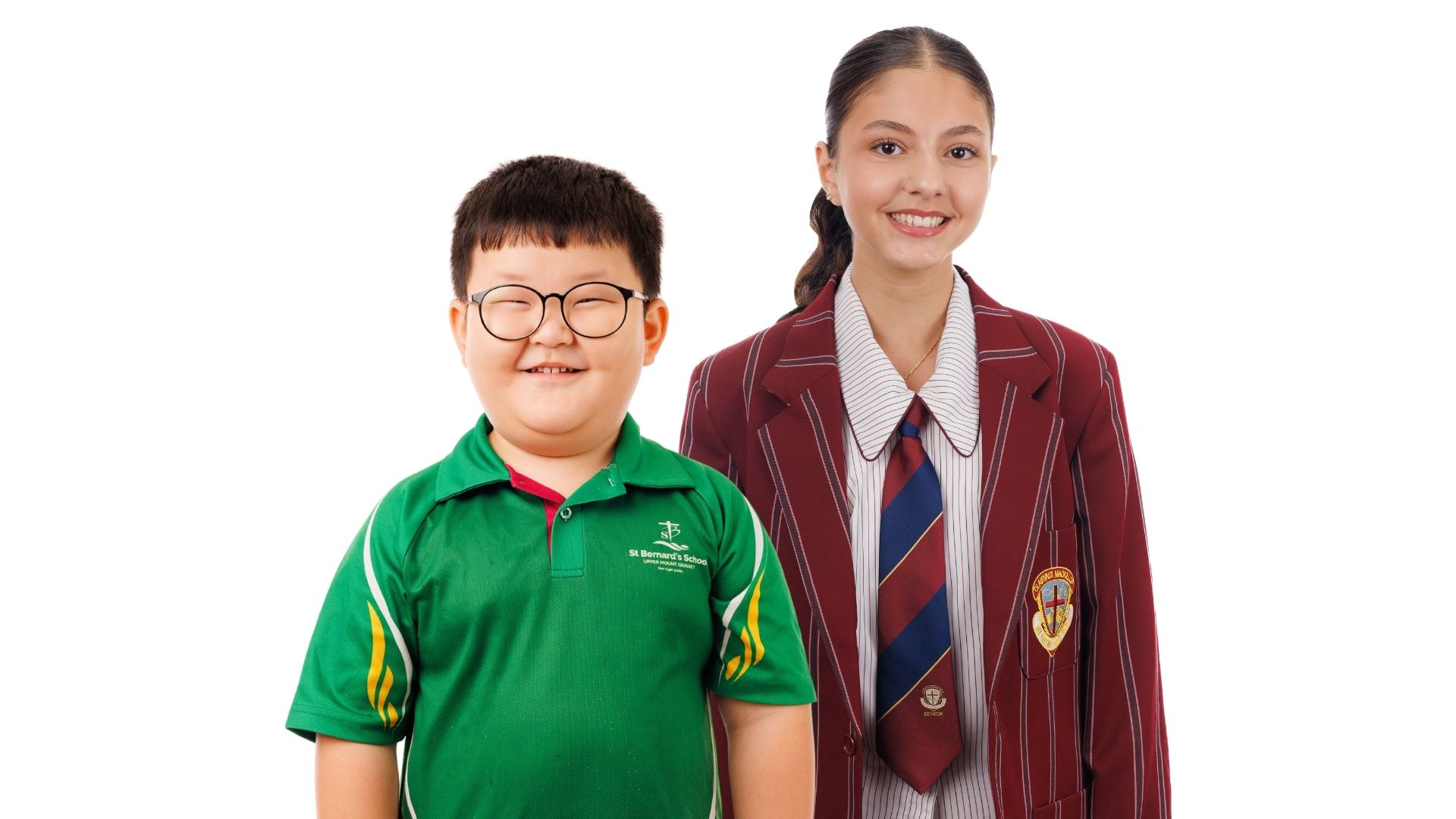 A Prep student from St Bernard's and a Senior student from Clairvaux